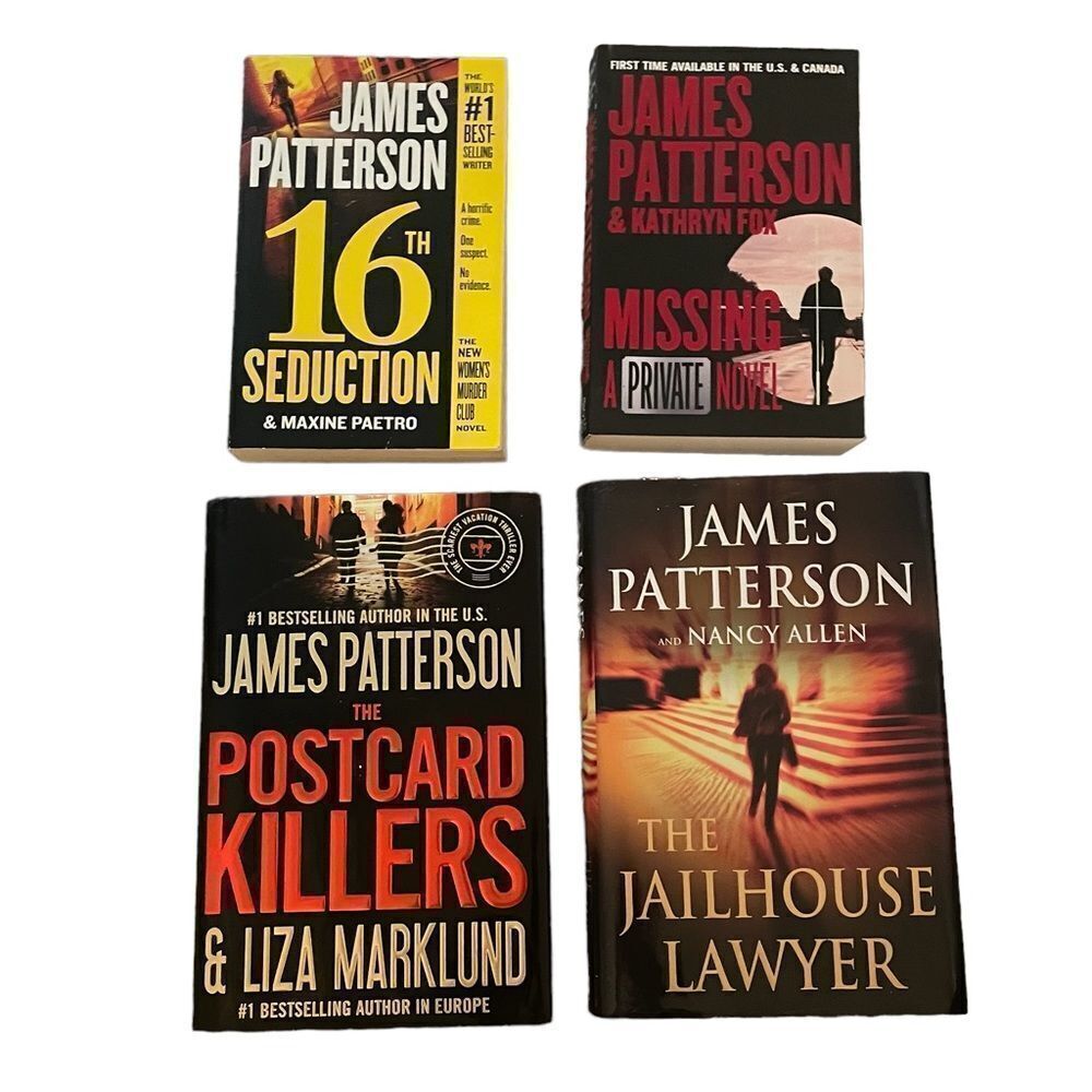 JAMES PATTERSON Books Set of 4 Books Novels